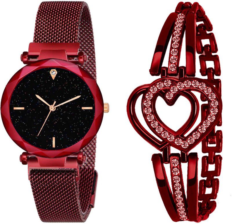 Magnetic Chain magnet strap hand watch girls watch for women gift Analog Watch - For Women Magnet watch Blue Girls and Women