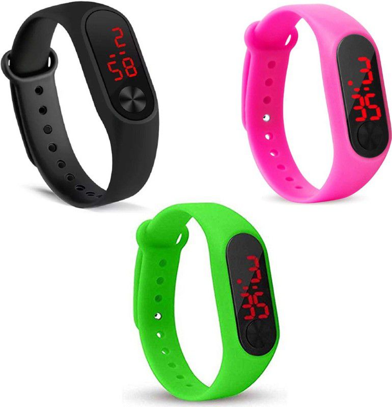 Stylish Professional Watches Digital Watch - For Boys & Girls New M2 Black-Green-pink Digital Watch for Boys,Digital Watch for Girls