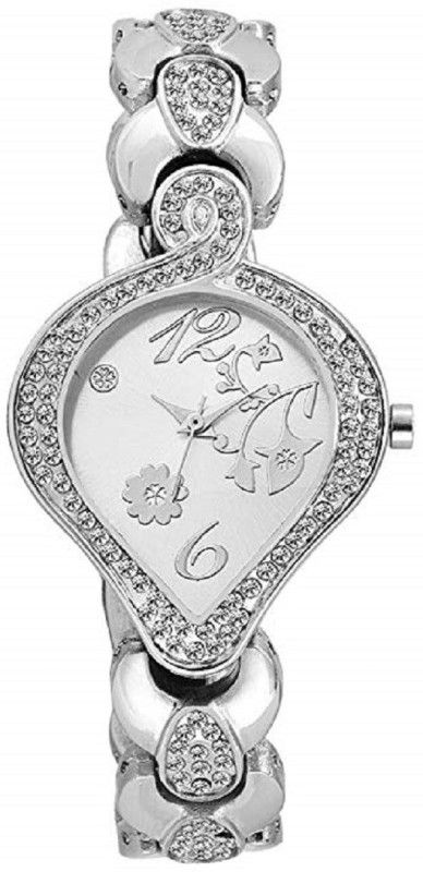Stylish Professional Analog Watch - For Girls New FX312 Expensive Silver Dial