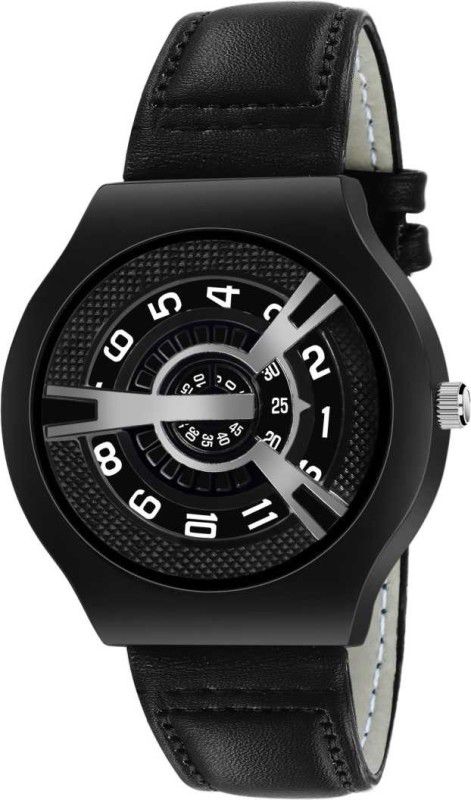 New Fashion Analog Watch - For Men Style Stylish Black Leather Strap sport look Analog Watch