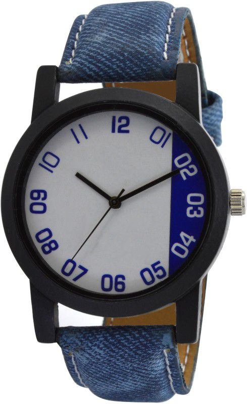 Stylish Professional Watches Analog Watch - For Boys Fancy white-blue dial leather belt watch for boys , Leather belt watch for men's