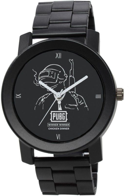 Stylish Professional Watches Analog Watch - For Boys Fancy black dial PUBG Man Metal belt watch for boys , Metal belt watch for men's