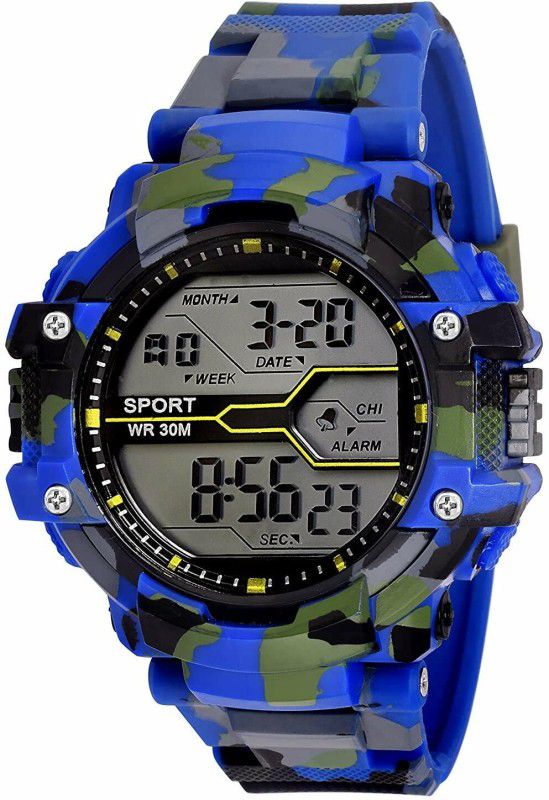 Digital Watch - For Men Army Blue Chronograph Digital Sports Watch - For Men