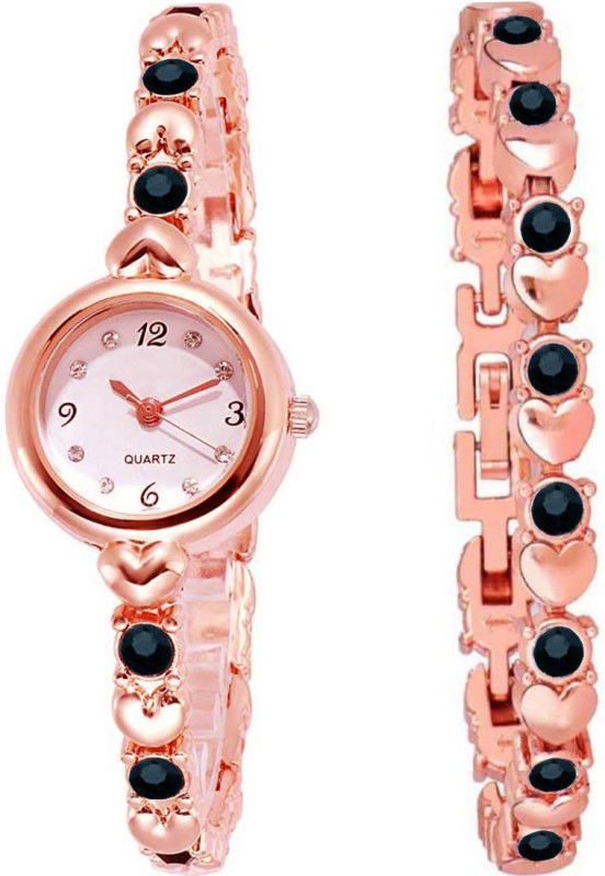 WATCH Analog Watch - For Girls NEW Exclusive Choice Black Diamond Studded Rose Gold New Analog Watch - For Girls NEW FANCY DESIGN FOR LITTLE HEART Analog Watch - For Girls