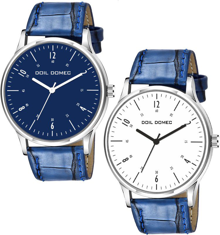 SLIM Dial Professional Watch Gents Exclusive Designer Combo (Casual+PartyWear+Formal) Designer Stylish New For Boys And Mens Analog Watch Analog Watch - For Boys SLIM Lather Strap Combo Pack Blue and White