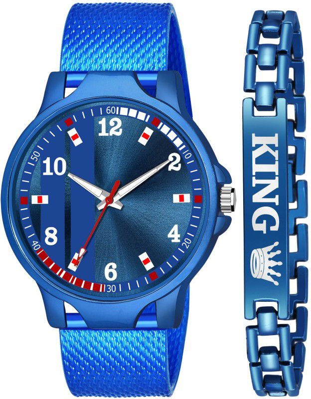 Matt Finish And One Attractive Analog Watch - For Boys KJR_522 King Blue
