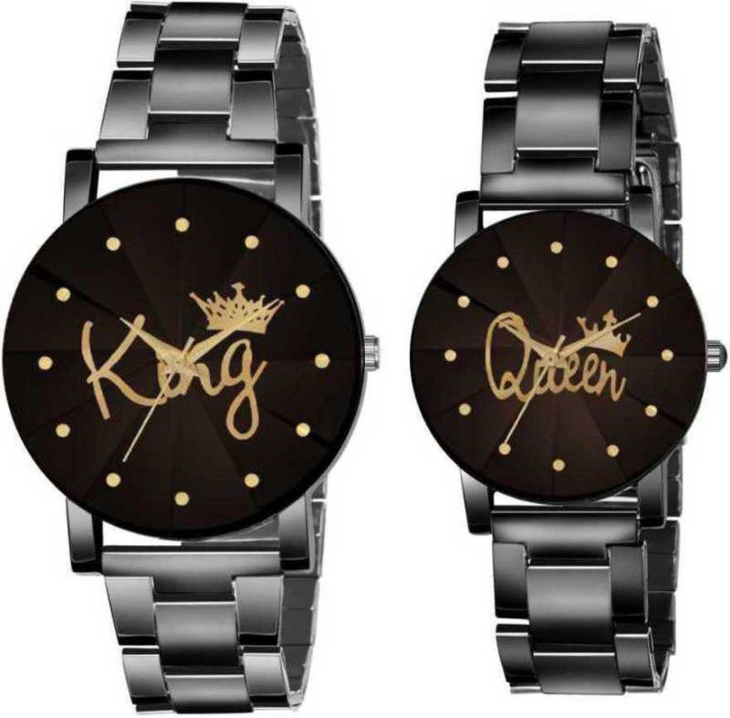Analog Watch - For Couple New Stylish KING And QUEEN Chain Analog Watch For Women Analog Watch - For Couple