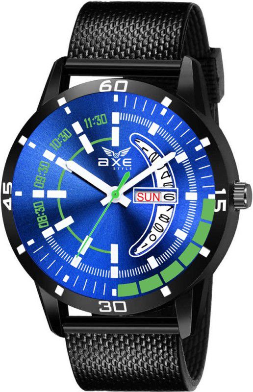 Analog Watch - For Men XDD-7069 Bold Blue Color Dial Day & Date