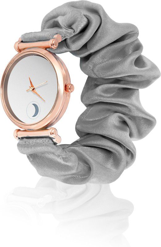 Cloud Gray Analog Watch - For Women Scrunchies Watch With Classic and Unique Scrunchies Strap