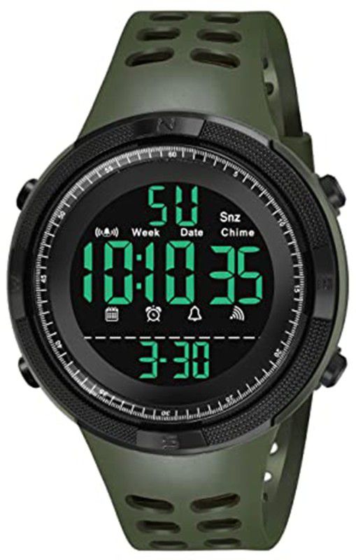 Digital Watch - For Boys 1251 Army Green Chronograph Digital Watch