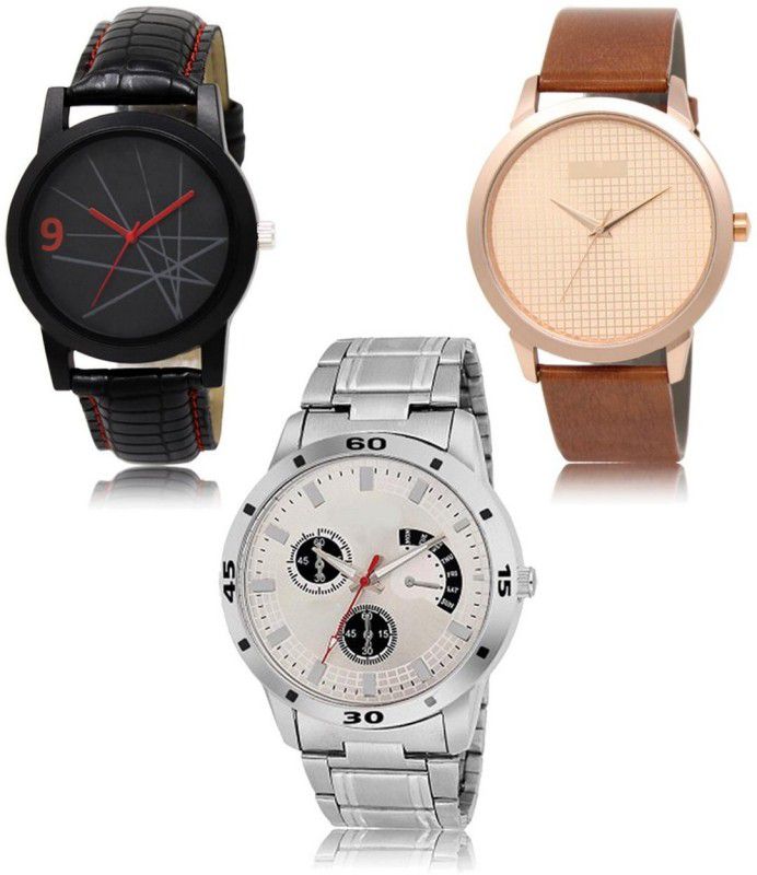 Exclusive Premium Designer Combo Analog Watch - For Men SX-08-34-101 High Quality Hot Selling Collection Latest Pack of 3