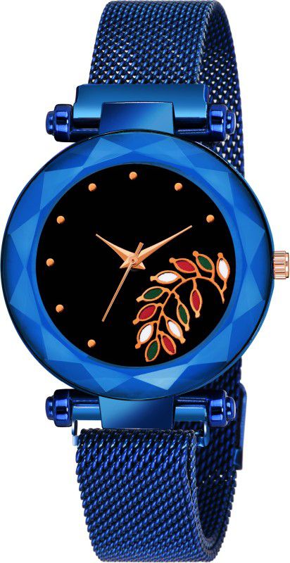 Analog Watch - For Girls M217-New Trading Blue Luxury Magnetic Belt Woman