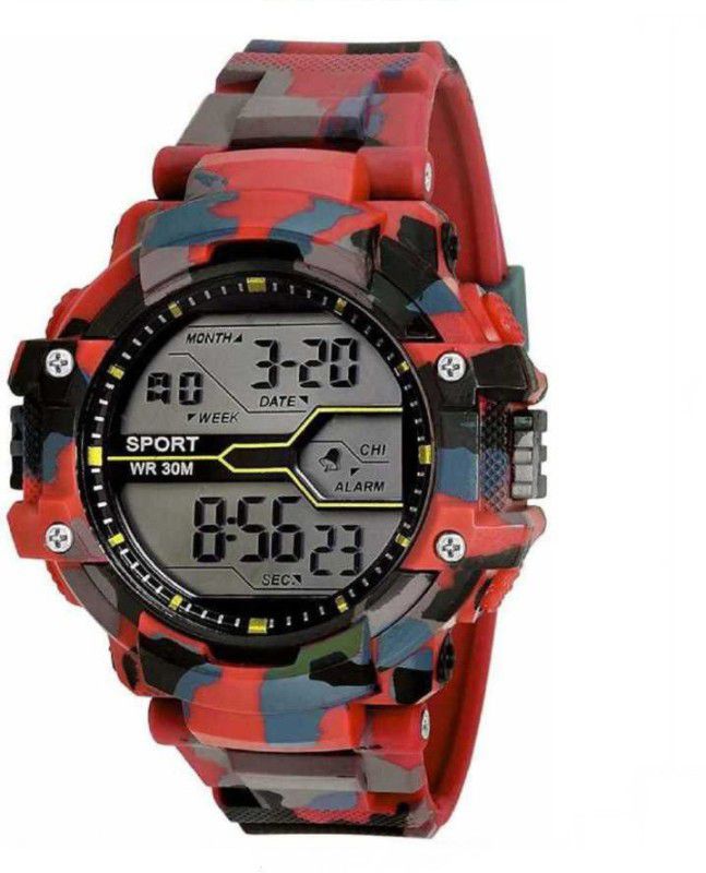 Sports Red Dial Men's & Boy's Digital Watch Digital Watch - For Men