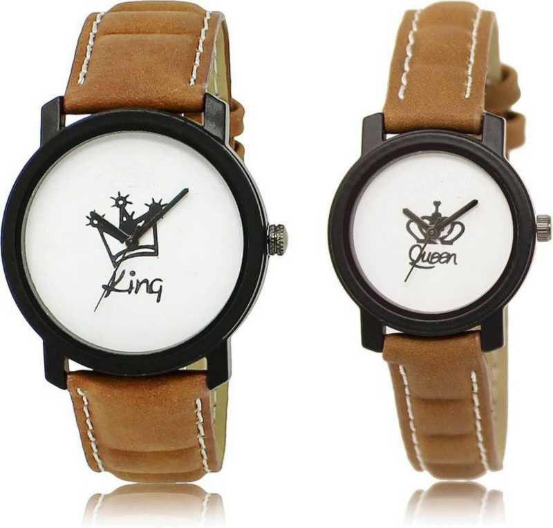 Analog Watch - For Couple Couple Watches With Hubby & Wifey Printed Dial Analog Watch 