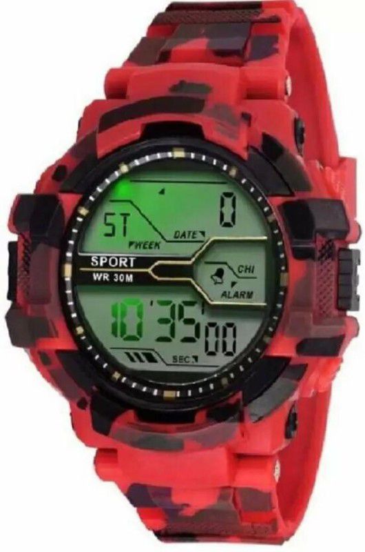 New Generation Sports Army Digital Watch - For Boys Military Red Digital For Men