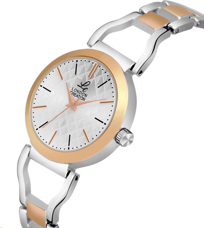 Analog Watch - For Women Silver and Golden Chain LC-10033-L2