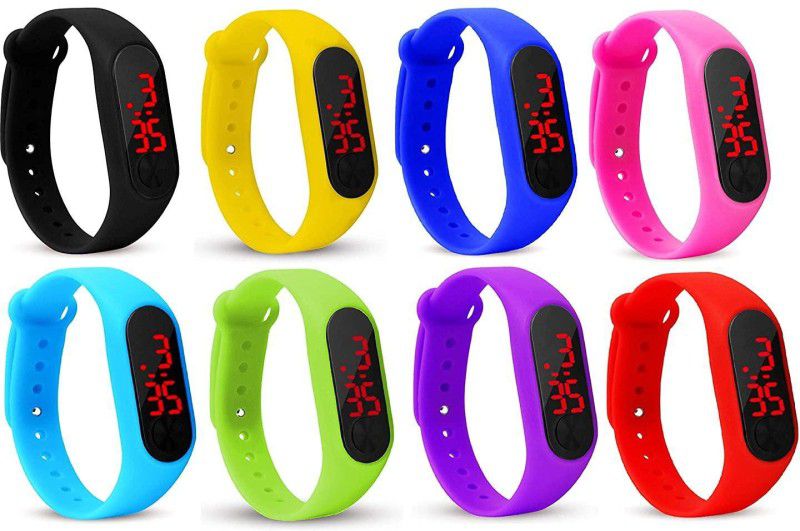 Premium Quality Digital Watch - For Boys & Girls latest fancy Black,Yellow,Blue,Pink,Sky Blue, Green ,purple and Red color belt digital combo watch for boys, combo watch for girls