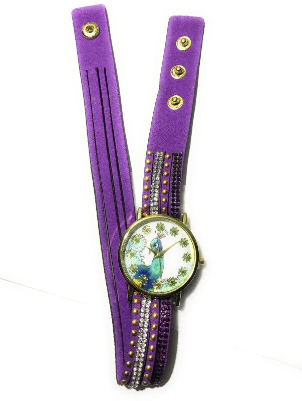Leather Bracelet Analog Watch - For Girls Lovely Expression