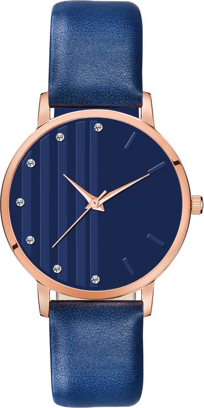 Stylish Formal Casual Wear Branded Wrist Blue Dial Classy Look Analog Watch Analog Watch - For Women Woman Stylish Classy Look Branded Premium Quality Leather Belt Watch For Woman