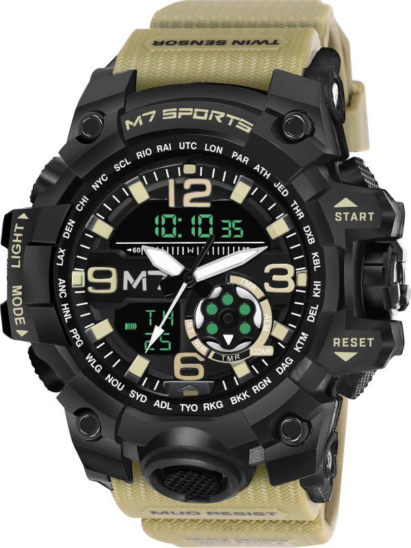 Powered by Flipkart Special Summer Collection Analog-Digital Watch - For Men M7-1509-KHAKI Chronograph