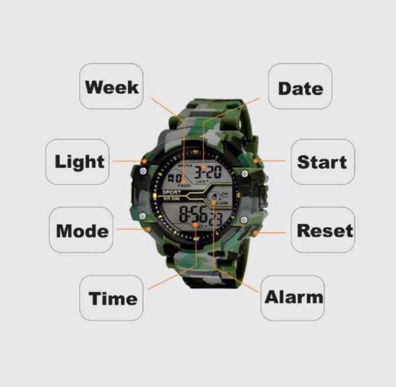 Analog Watch - For Boys & Girls New Army Green Colorful Kids And Men Sports