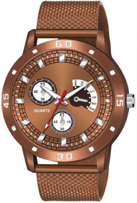 New Arrival fashionable design MEN BROWN DIAL and SILICON STRAP Analog Watch - For Boys ZR665