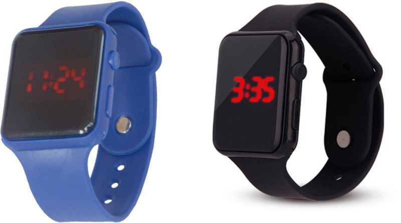 Digital Watch - For Boys & Girls latest series 4 type Black & Blue digital watch for boys, series 4 type digital watch for girls