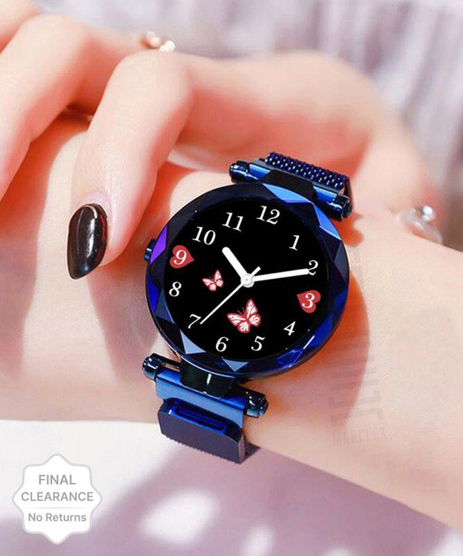 girls watches for women watches stylish branded new model 2023 fashion design Analog Watch - For Women Blue Color Magnet Titli Butterfly Watch