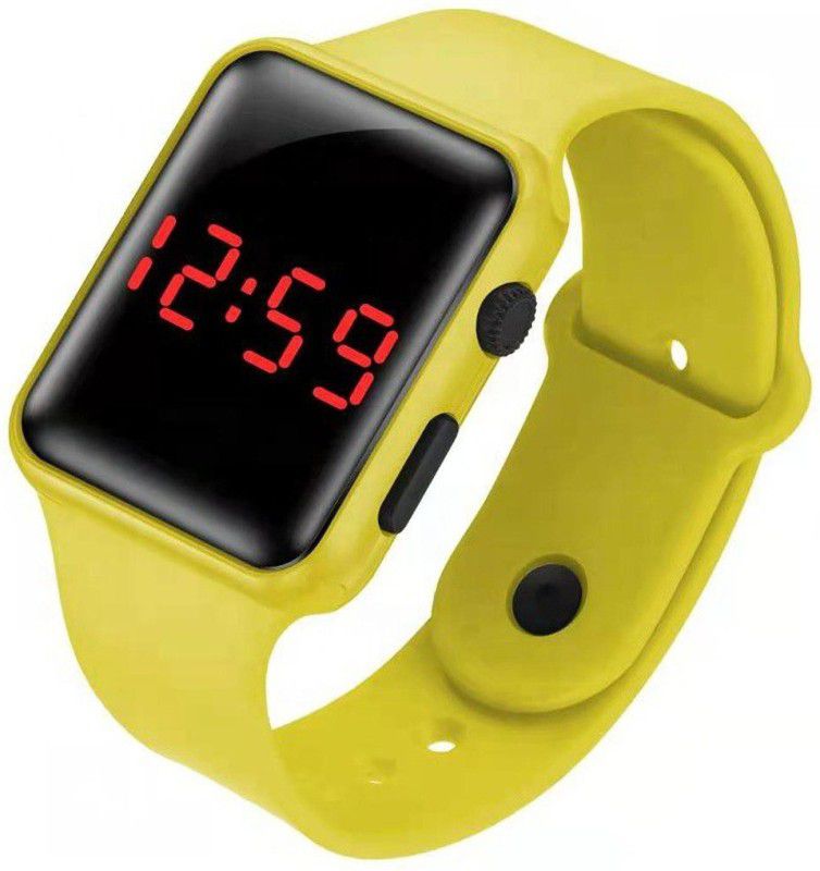 stylish yellow LCD- Digital Watch - For Boys & Girls fog11013