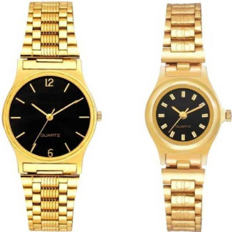 Analog Watch - For Couple ORIGINAL COLOR GOLD-1005 OLD IS GOLD BEST FOR COUPLE GOLDEN STRAP Analog Watch - For Men & Women Analog Watch - For Couple