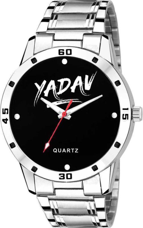 Yadav Steel Chain Watch For Men&Boys Analog Watch - For Men BT4637SM01 YADAV WATCH BLACK DIAL