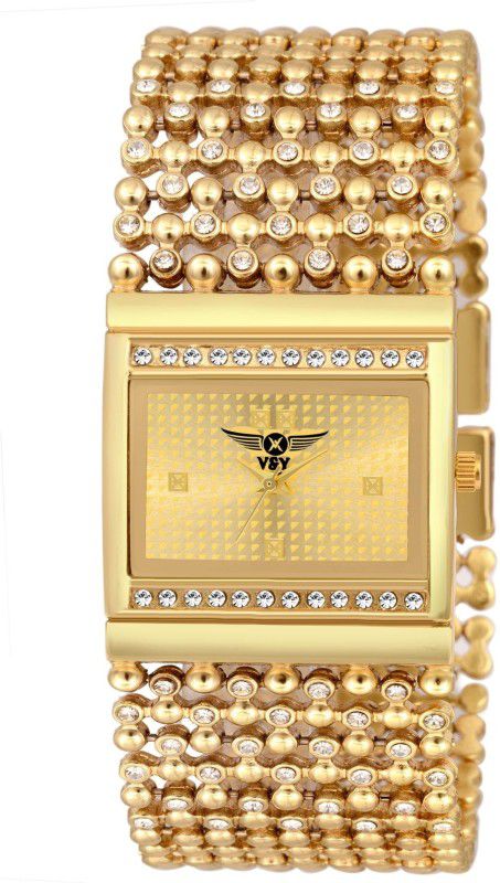 Trending Bracelet Chain Golden ladies watch for gift Analog Watch - For Girls VY 24-9