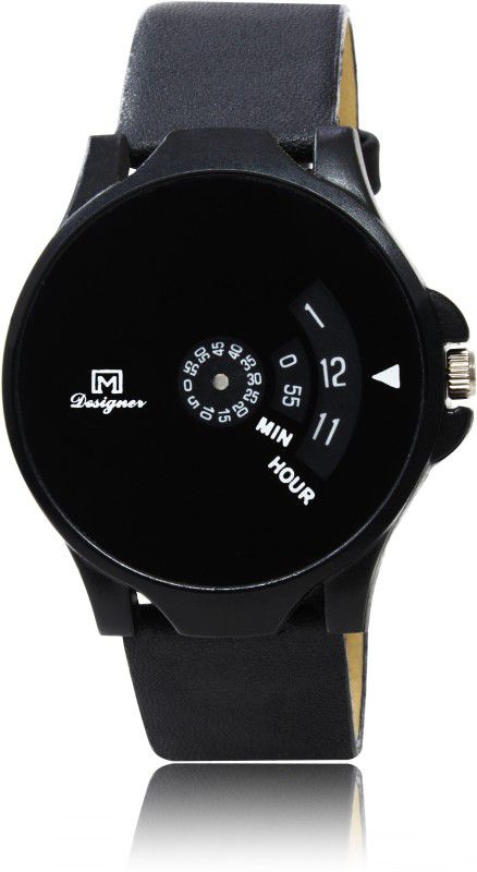 Analog Watch - For Men O52 Analogue Chakri Black color Paidu-58897 Stylish Looking Leather belt watch