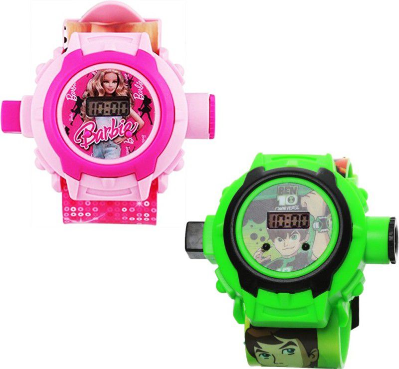 (Best for Brithday gift and kids gift) Digital Watch - For Boys & Girls Pink::Green
