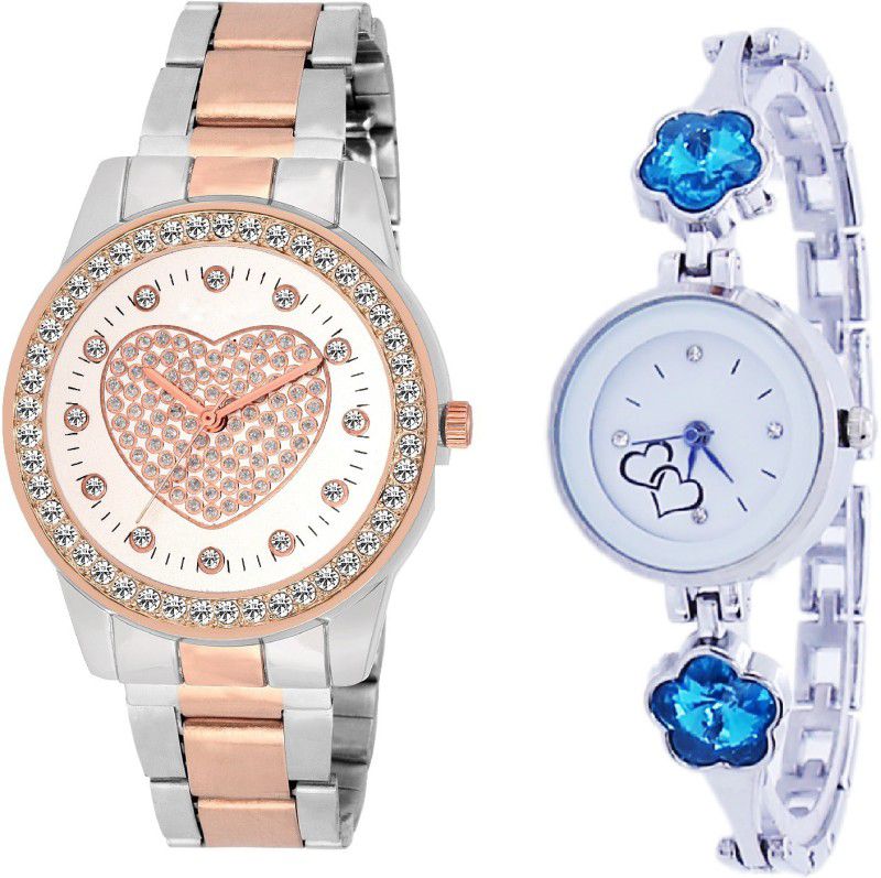 Diamond Studded Iconic (Dil Da Mamla)Heart Design Ladies and women Bracelet Analog Watch - For Women Mermaid Blossom BH-9890 Watch with