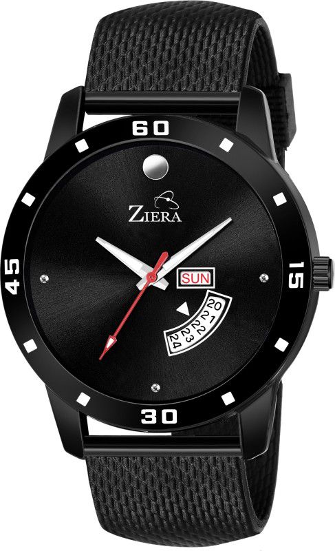 Black Strap DAY & Date Hybrid Smartwatch Watch - For Men ZR992