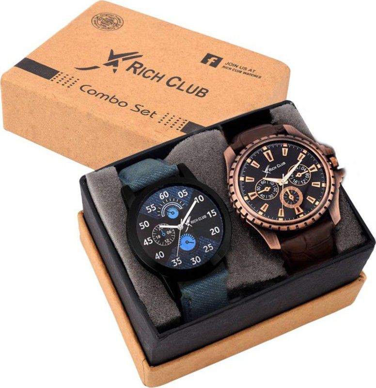 RC-JEANS&CORNO Analog Watch - For Boys & Girls Set Of Two Combo