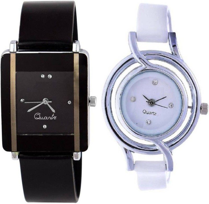 Analog Watch - For Girls NEW BEAUTIFUL TRENDY FASHION BLACK AND WHITE COMBO LOW PRICE COMBO