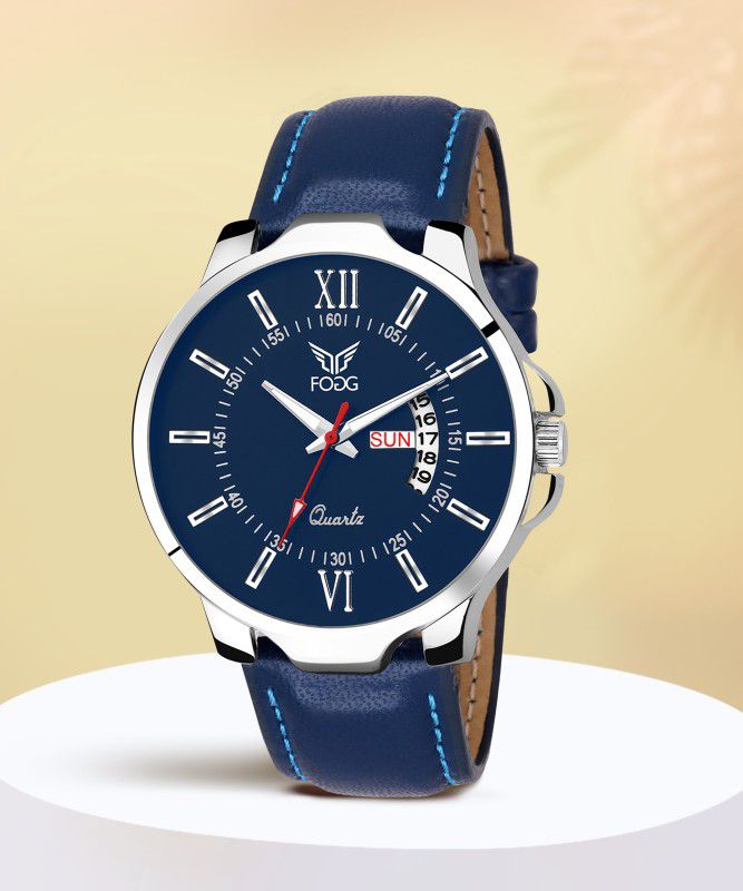 FOGG-1141-Blue Day and Date Analog Watch - For Men 1141- BL