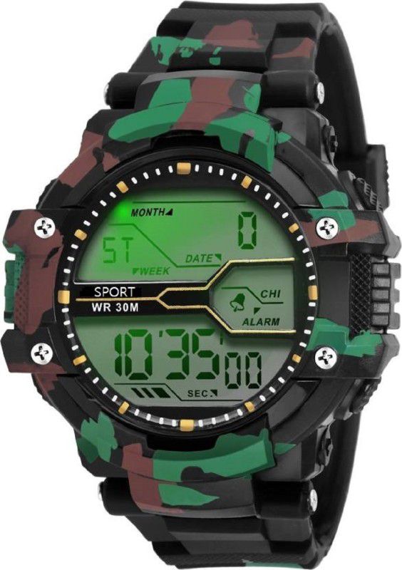 Army Watch Digital Green Watch for Man's and Boy's Digital Watch - For Men Military Army Style Sports