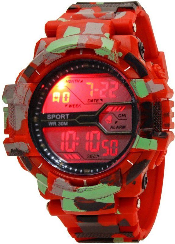 Digital Sports Digital Watch - For Men Military Army style Sports Water Resistance Digital Watch