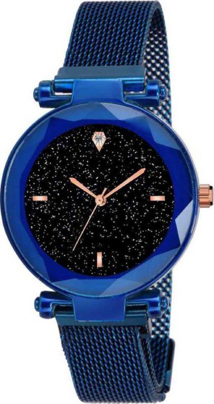 Analog Watch - For Girls Laxurius Looking Blue Dial Magnet Belt Analog Watch for Girls and Womens
