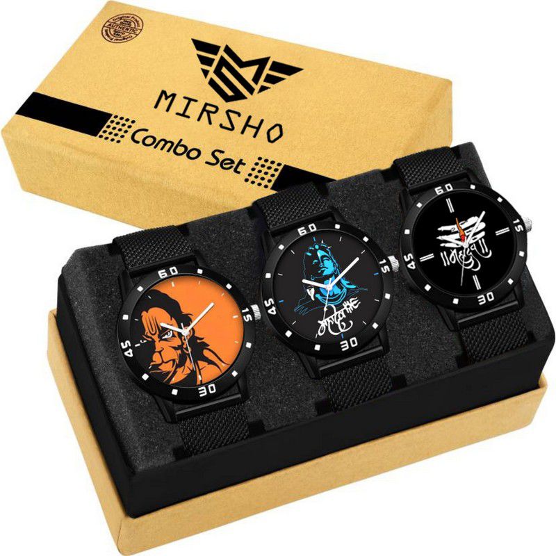Analog Watch - For Boys Exclusive Black (Casual+PartyWear+Formal) Designer Combo