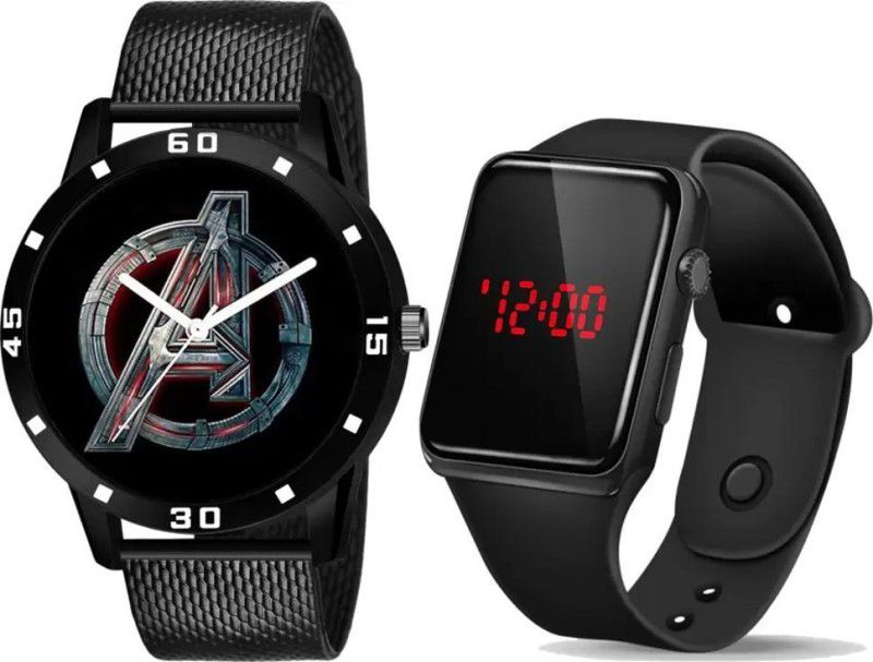Analog Watch - For Men Stylish New Avengers Style Dial Black 1 Men Analog Watch - For Boys