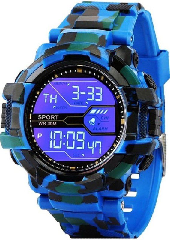 Army Watch Digital Blue Watch for Man's and Boy's Digital Watch - For Men Military Army style Sports Water Resistance