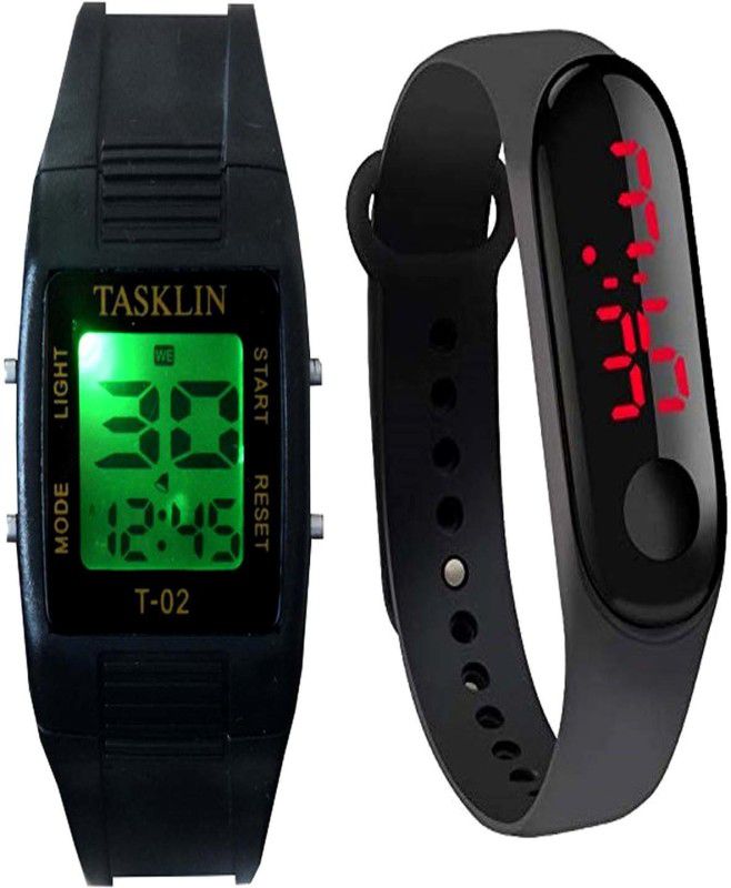 Digital Watch - For Boys & Girls (R-TM) and Silicone LED Digital Combo Watches for Boys & Girls