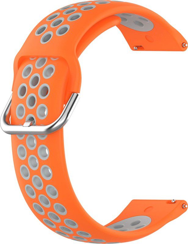 ACM Watch Strap Belt for Axl Pulse Lifefit Smartwatch Band Orange & White Smart Watch Strap  (Mullti Color)