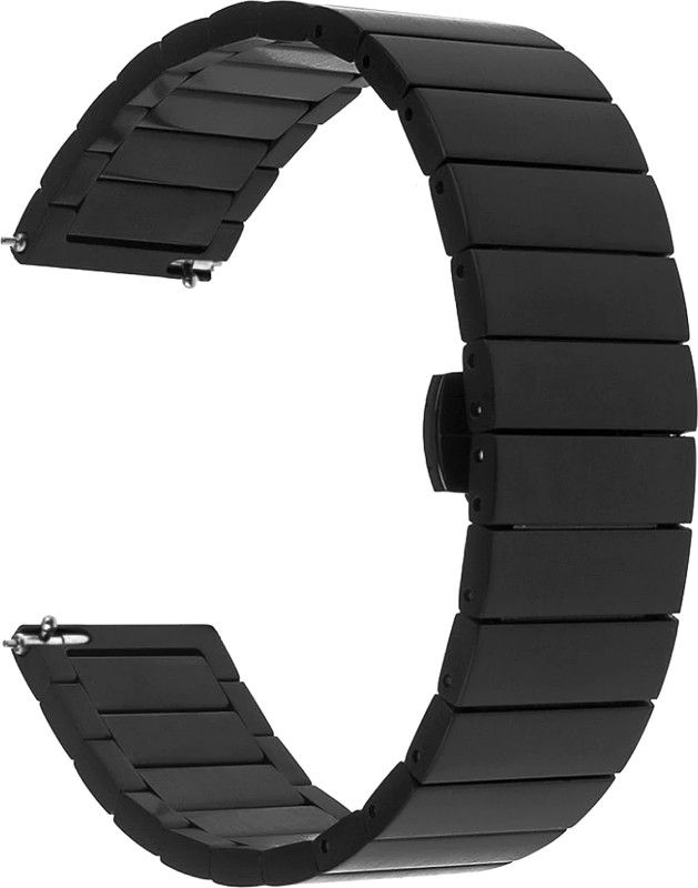 ACM Watch Strap Steel Metal for Bfit Genius Q Smartwatch Belt Black Smart Watch Strap  (Black)