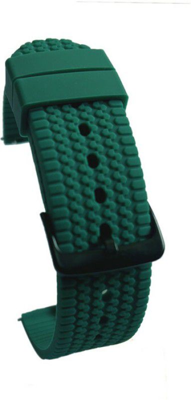 Melfo Textured Rubber Strap Compatible with Fireboltt Rocket Smart Watch Strap  (Green)