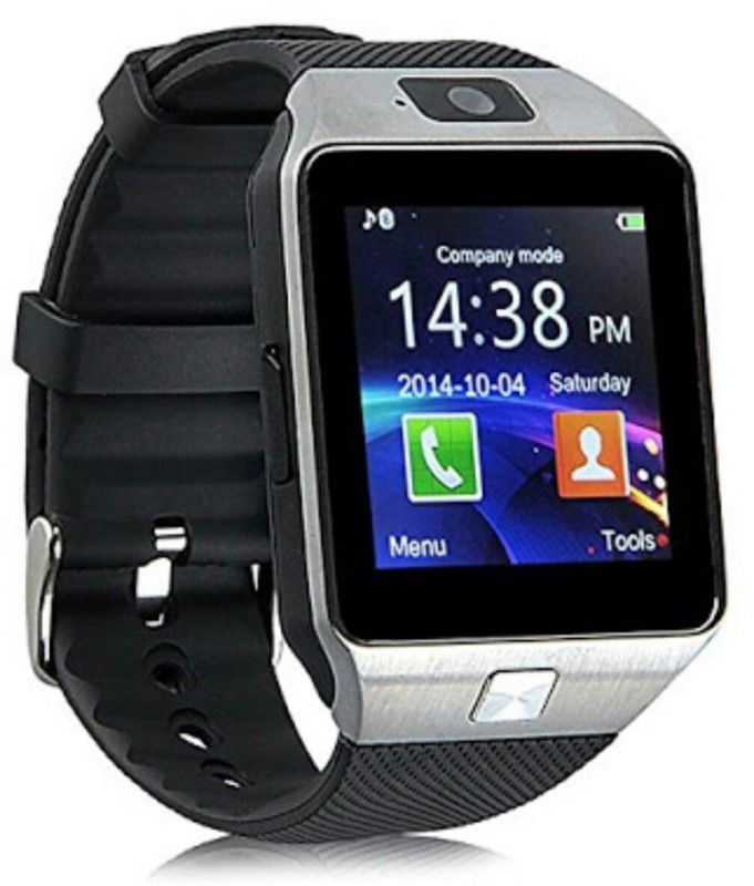 CREATION4U DZ09-427 phone Smartwatch  (Black Strap, Regular)